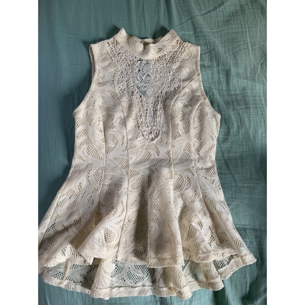 Off white crochet top